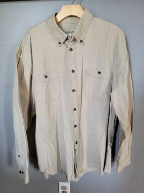Wind River Light Khaki Button-Down Shirt Cargo Safari 90s